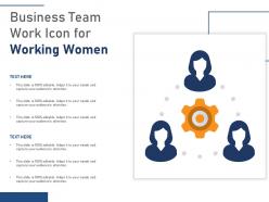 Business team work icon for working women