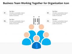 Business team working together for organization icon