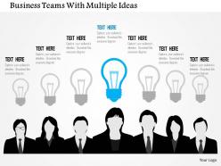 Business teams with multiple ideas flat powerpoint design