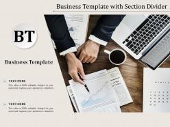 Business template with section divider