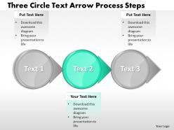 Business templates three circle text arrow process steps sales ppt slides