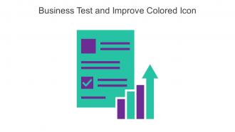 Business Test And Improve Colored Icon In Powerpoint Pptx Png And Editable Eps Format
