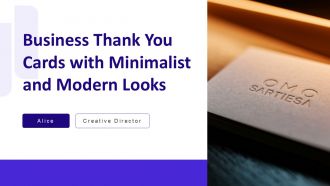 Business Thank You Cards With Minimalist And Modern Looks PPT Structure AT