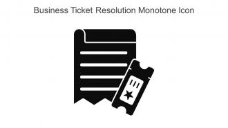 Business Ticket Resolution Monotone Icon In Powerpoint Pptx Png And Editable Eps Format