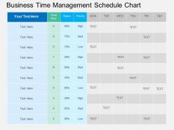 Business time management schedule chart flat powerpoint desgin