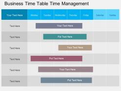 Business time table time management flat powerpoint design