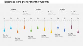 Business timeline for monthly growth flat powerpoint design