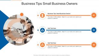Business Tips Small Business Owners In Powerpoint And Google Slides Cpb