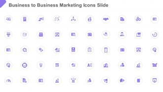 Business to business marketing icons slide