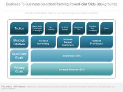 Business to business selection planning powerpoint slide backgrounds