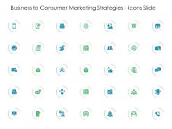 Business to consumer marketing strategies icons slide ppt background