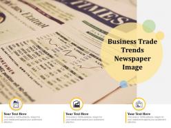 Business trade trends newspaper image