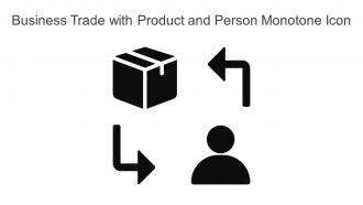 Business Trade With Product And Person Monotone Icon In Powerpoint Pptx Png And Editable Eps Format