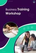Business training classes two page brochure template