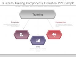 Business training components illustration ppt sample