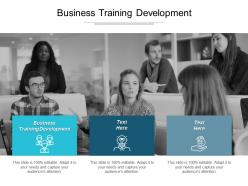 Business training development ppt powerpoint presentation professional brochure cpb