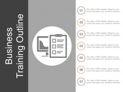 Business training outline ppt slide styles
