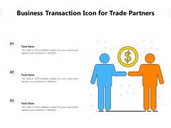 Business transaction icon for trade partners