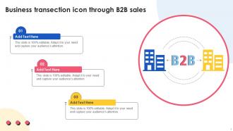 Business Transection Icon Through B2B Sales