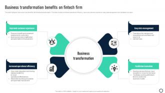 Business Transformation Benefits On Fintech Firm