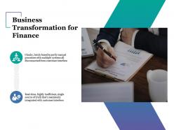 Business transformation for finance ppt examples slides