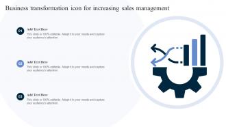 Business Transformation Icon For Increasing Sales Management