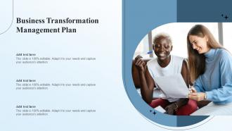 Business Transformation Management Plan Ppt Powerpoint Presentation File Example