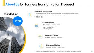 Business Transformation Proposal Powerpoint Presentation Slides