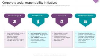 Business Transformation Services Company Profile Corporate Social Responsibility Initiatives