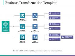 Business transformation template presentation visuals
