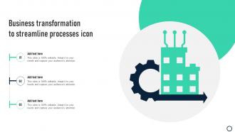 Business Transformation To Streamline Processes Icon
