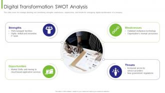 Business Transition Digital Transformation SWOT Analysis Ppt Styles Picture