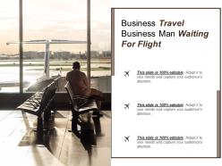 Business travel business man waiting for flight