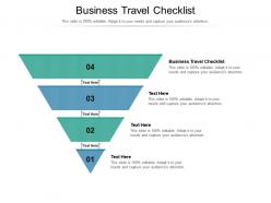 Business travel checklist ppt powerpoint presentation file graphics design cpb
