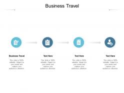 Business travel ppt powerpoint presentation icon format cpb