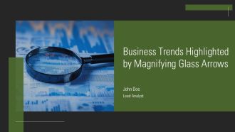 Business Trends Highlighted By Magnifying Glass Arrows PPT PowerPoint AT