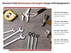 Business Unit Maintenance Strategies Image With Equipments