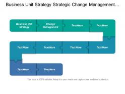 Business Unit Strategy Strategic Change Management Strategic Programmes