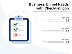 Business unmet needs with checklist icon