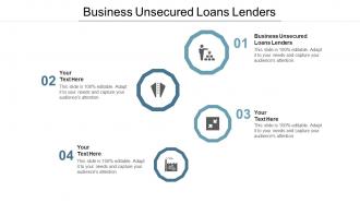 Business unsecured loans lenders ppt powerpoint presentation model infographic cpb