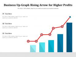 Business up graph rising arrow for higher profits