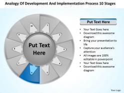 Business use case diagram example and implementation process 10 stages powerpoint templates