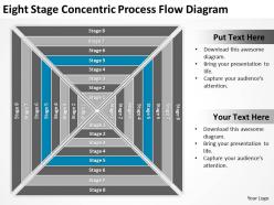Business use case diagram example eight stage concentric process flow powerpoint templates