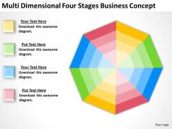 Business use case diagram multi dimensional four stages concept powerpoint slides 0522