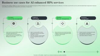 Business Use Cases For AI Enhanced RPA Services
