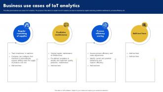 Business Use Cases Of IoT Analytics Analyzing Data Generated By IoT Devices