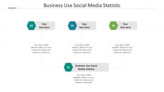 Business use social media statistic ppt powerpoint presentation gallery format cpb