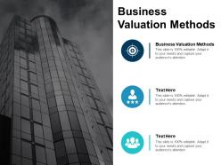 Business valuation methods ppt powerpoint presentation gallery graphics pictures cpb
