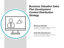Business valuation sales plan development content distribution strategy
