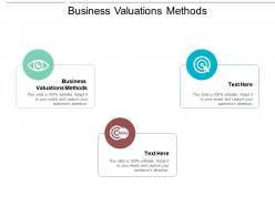 Business valuations methods ppt powerpoint presentation gallery graphics tutorials cpb